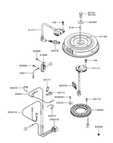 Kawasaki Fr730v-As05 Electric Equipment Diagram and Parts List for Z-FORCES60 (17AI5GHD-17AI5GHD010)(2012) Cub Cadet Lawn Tractor